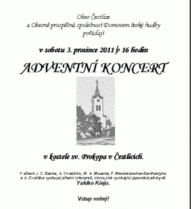 Adventní koncert v Čestlicích