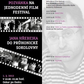 Pozvánka na jednodenní filmový festival Jana Hřebejka